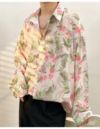 Beige And Pink Floral Shirt | Mingyu – Seventeen